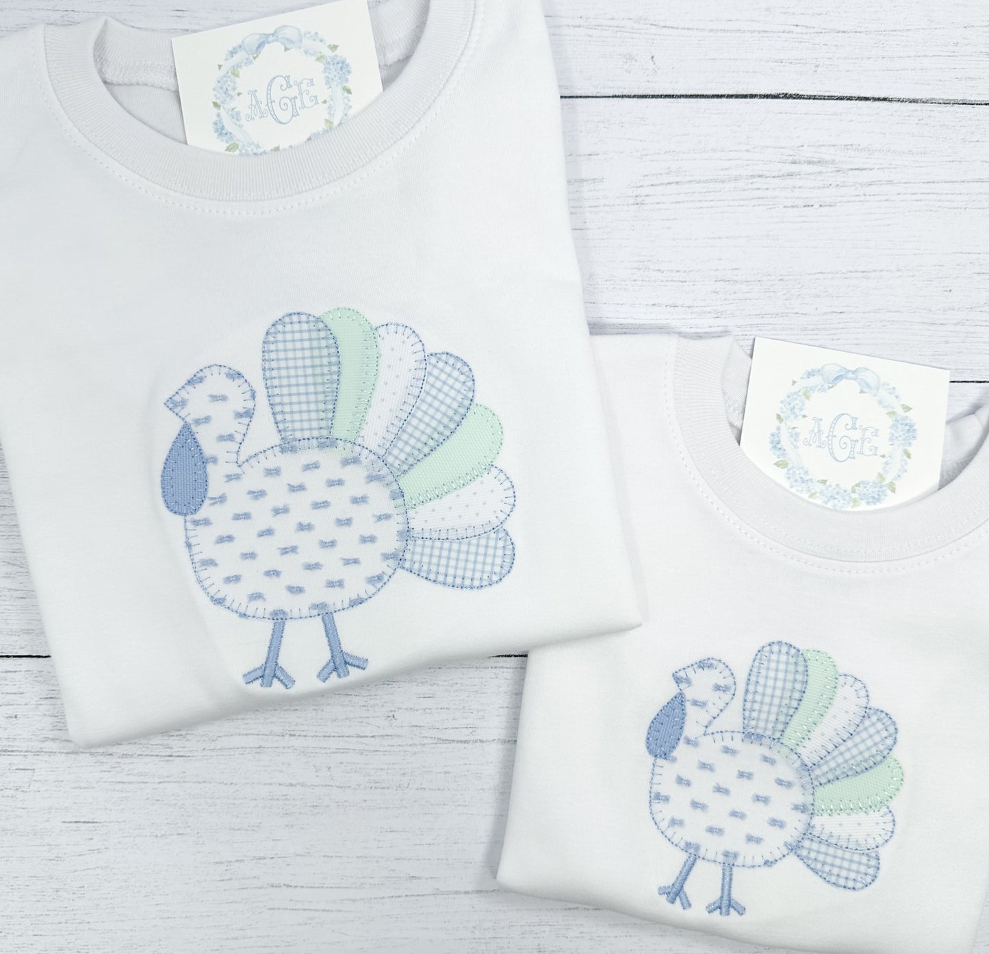 Turkey appliqué tee - BOYS long sleeves