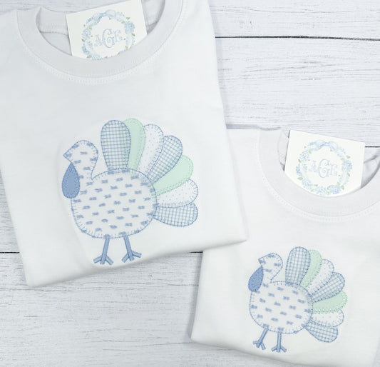 Turkey appliqué tee - BOYS long sleeves
