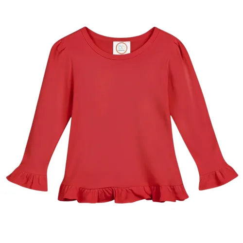 Bow appliqué tee - long sleeves