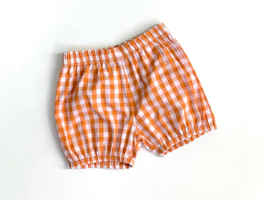 Unisex bubble shorts - orange gingham