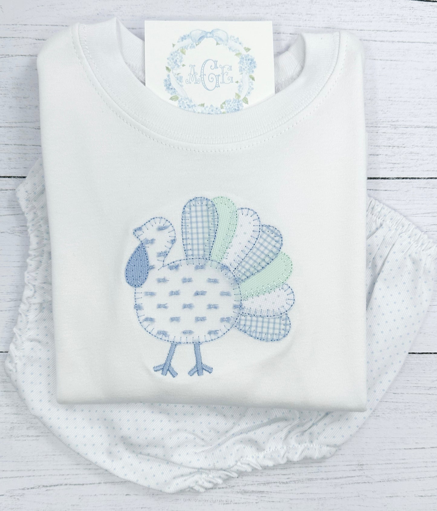 Turkey appliqué tee - BOYS long sleeves