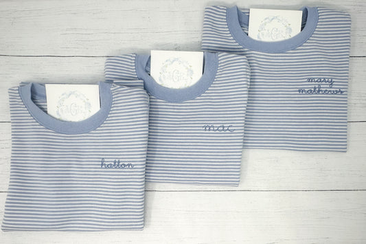 Stripe tees with minis