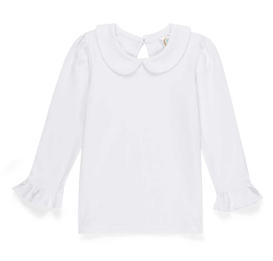 Hand embroidered Bullion Turkeys tee - GIRLS long sleeves