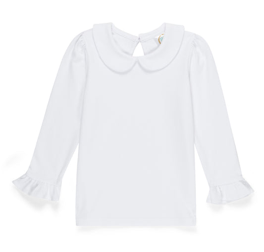 Hand embroidered Bullion Turkeys tee - GIRLS long sleeves