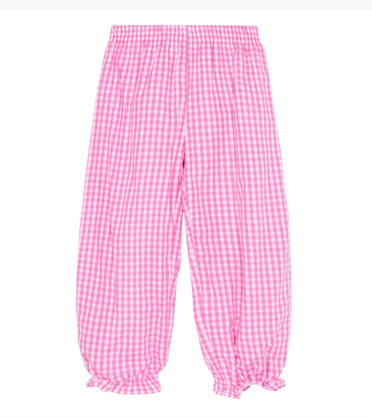 Ruffle pants - pink gingham
