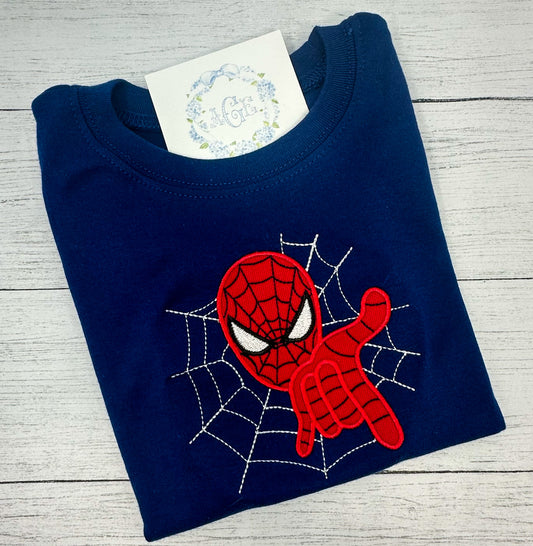 Spidey applique tee - long sleeves