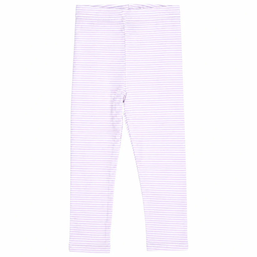 Knit Cotton Stripe Leggings