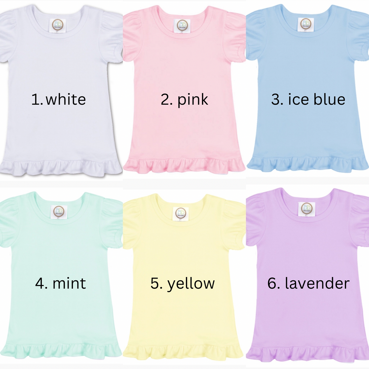 Tshirt bundle - girls/ruffle - TWO SHIRTS