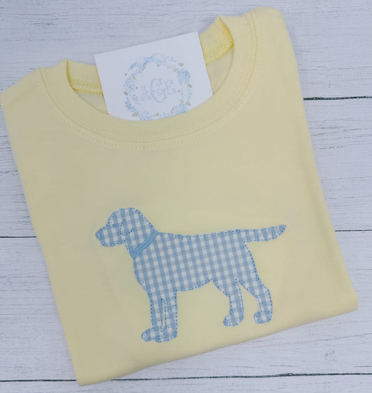 Puppy appliqué tee - long sleeves