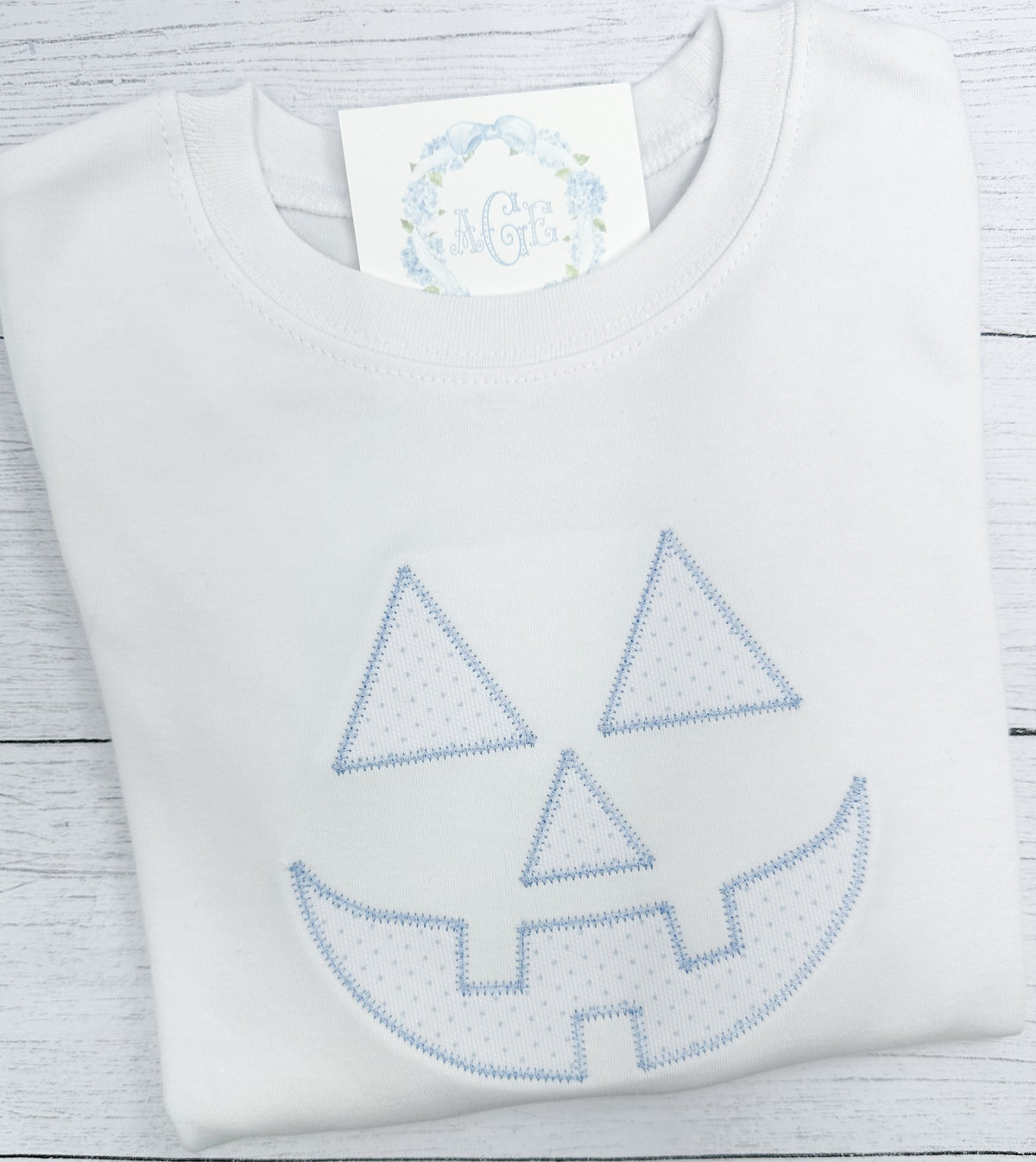 Jack O Lantern appliqué tee - short sleeves - unisex