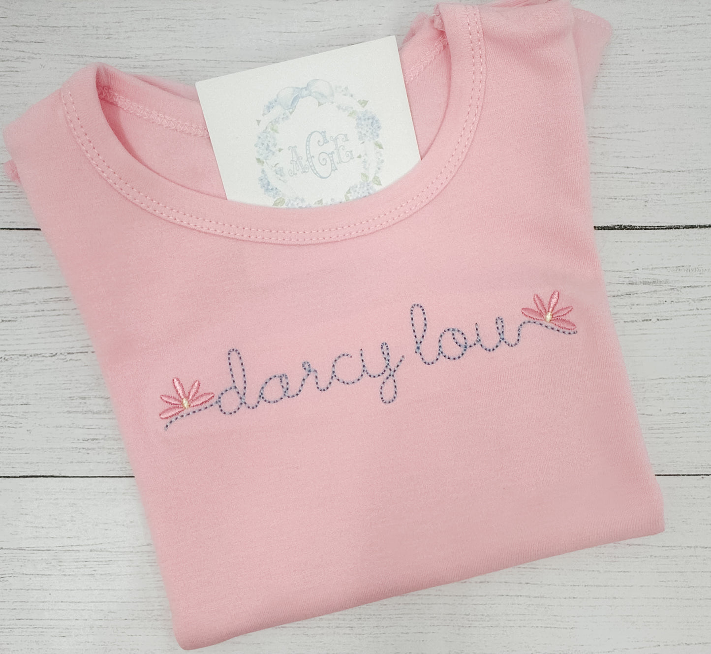 Floral name tee