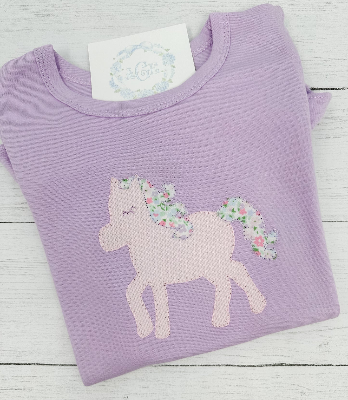 Unicorn appliqué tee