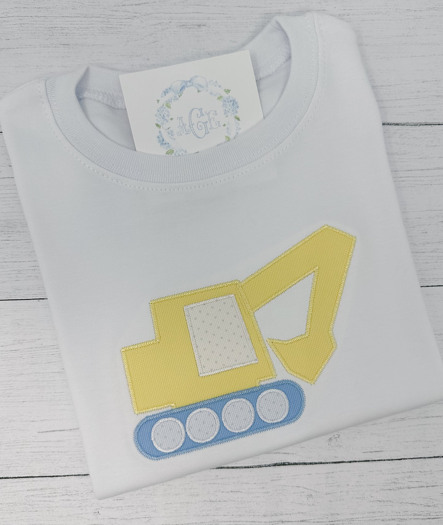 Excavator Appliqué Tee - long sleeves