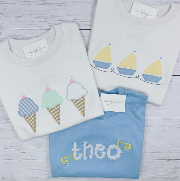 Ice Cream Appliqué Tee