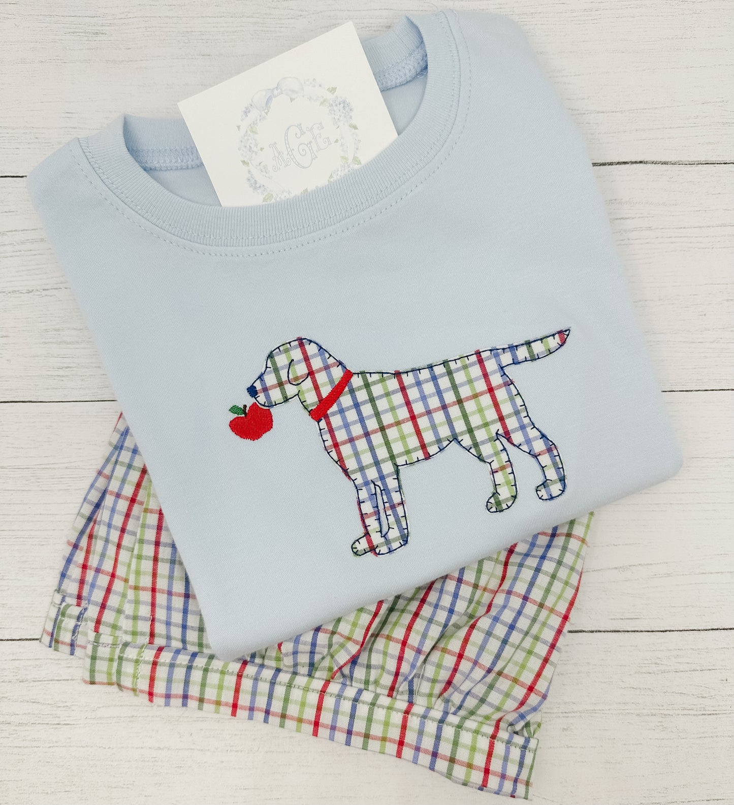 Back to School Puppy Appliqué Tee