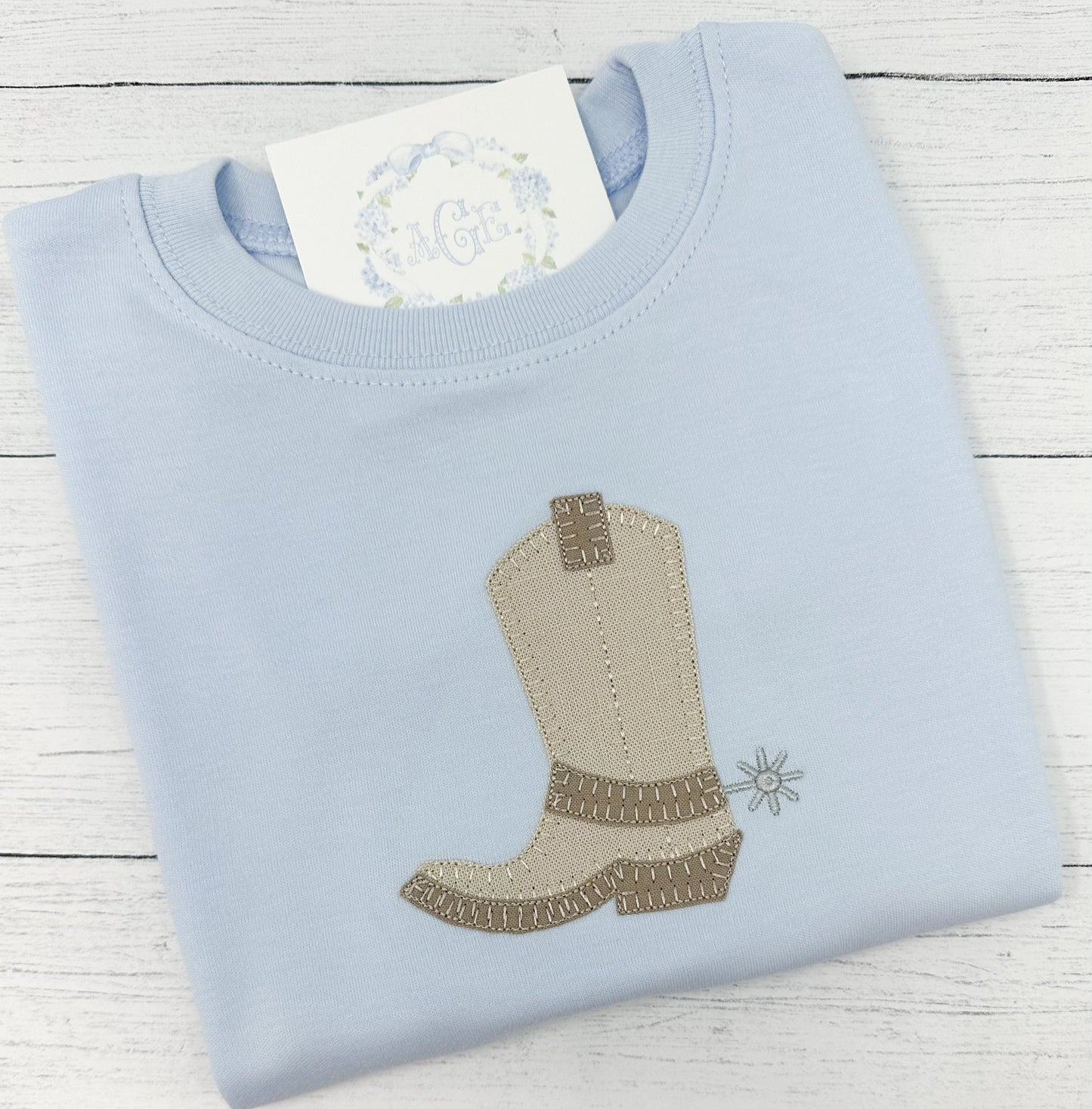 Cowboy boot appliqué tee