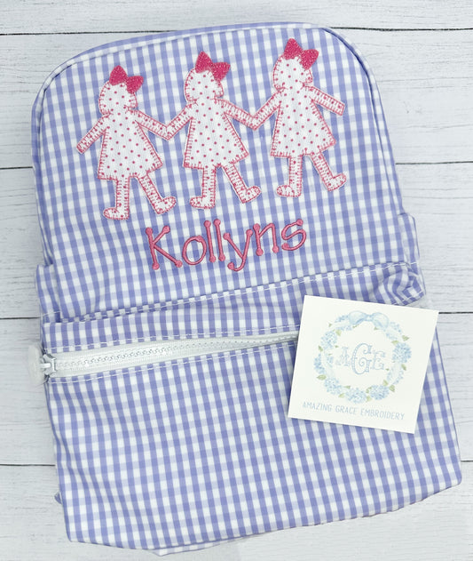 Paper Dolls appliqué tee - long sleeves