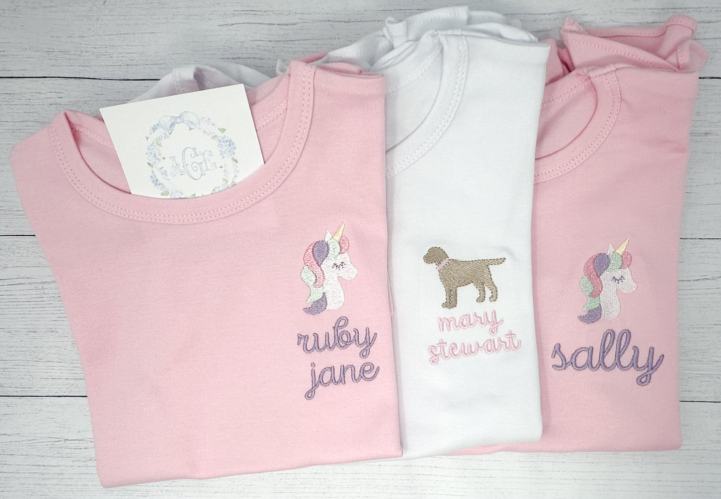 Tshirt bundle - girls/ruffle - TWO SHIRTS