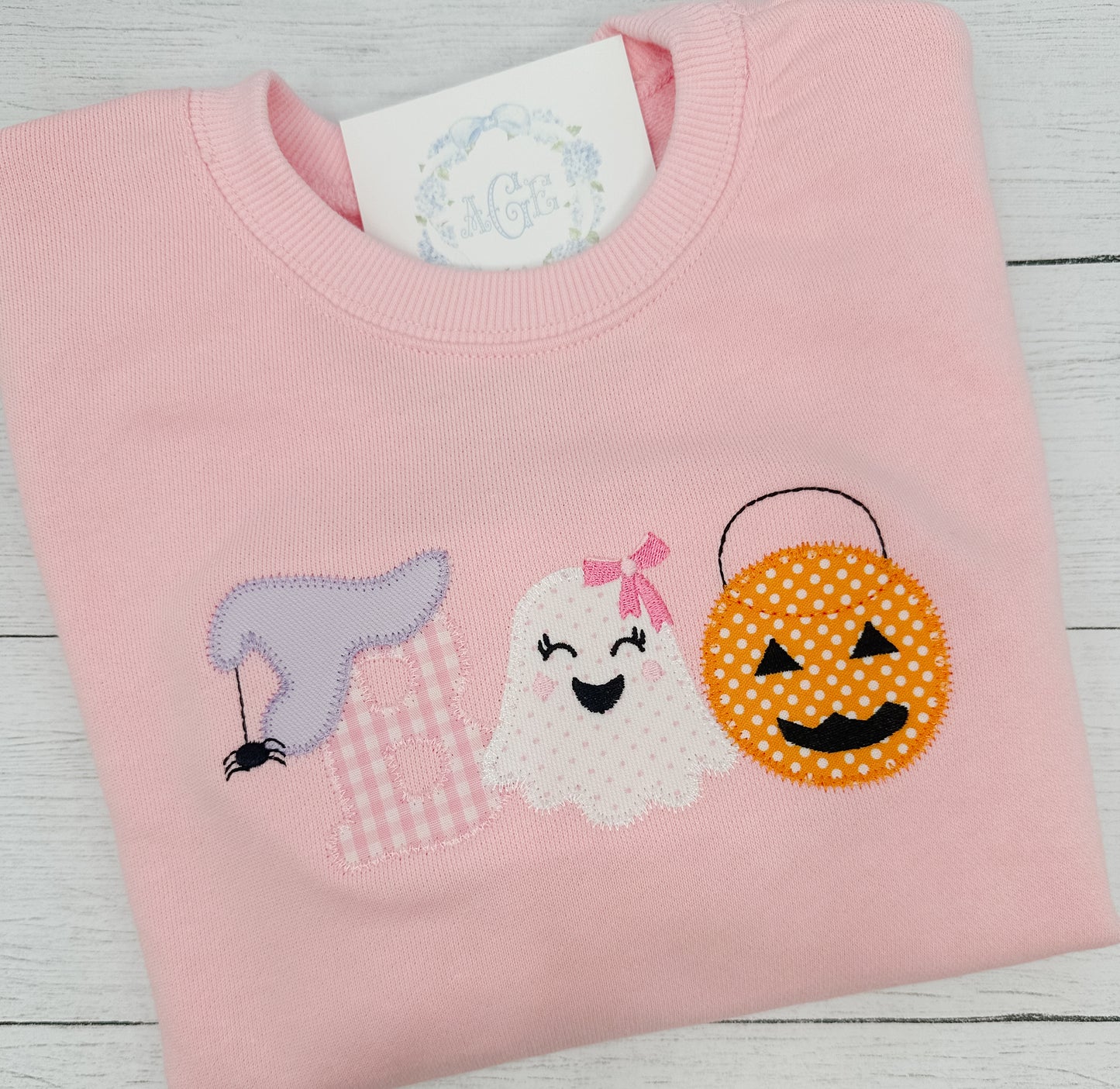 Boo appliqué sweatshirt - girls