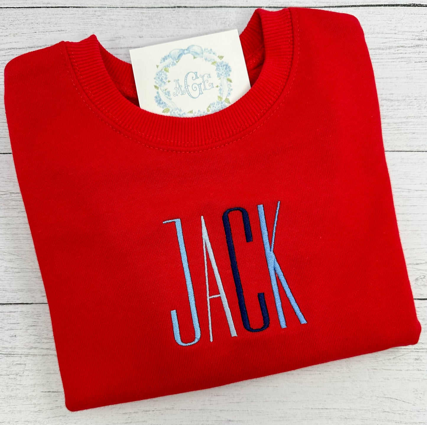 Sweatshirt BUBBLE PREORDER -  Name/Mono with Minis or Multicolored Fonts