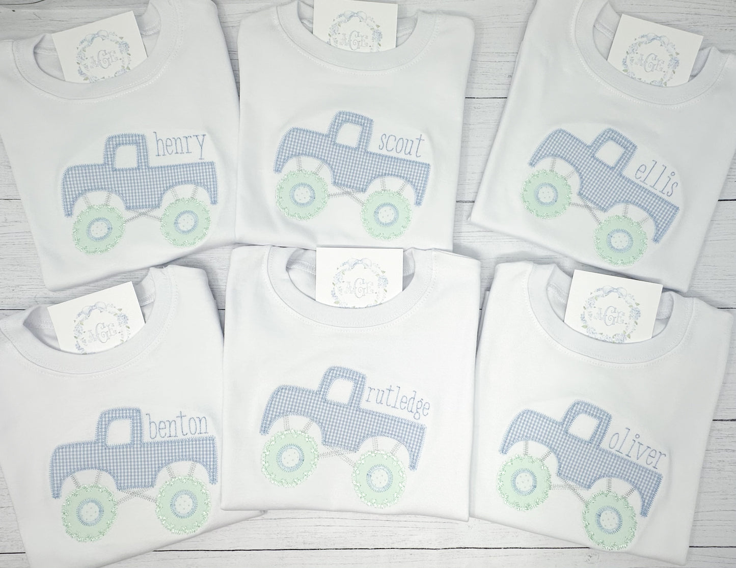 Monster Truck Appliqué tee