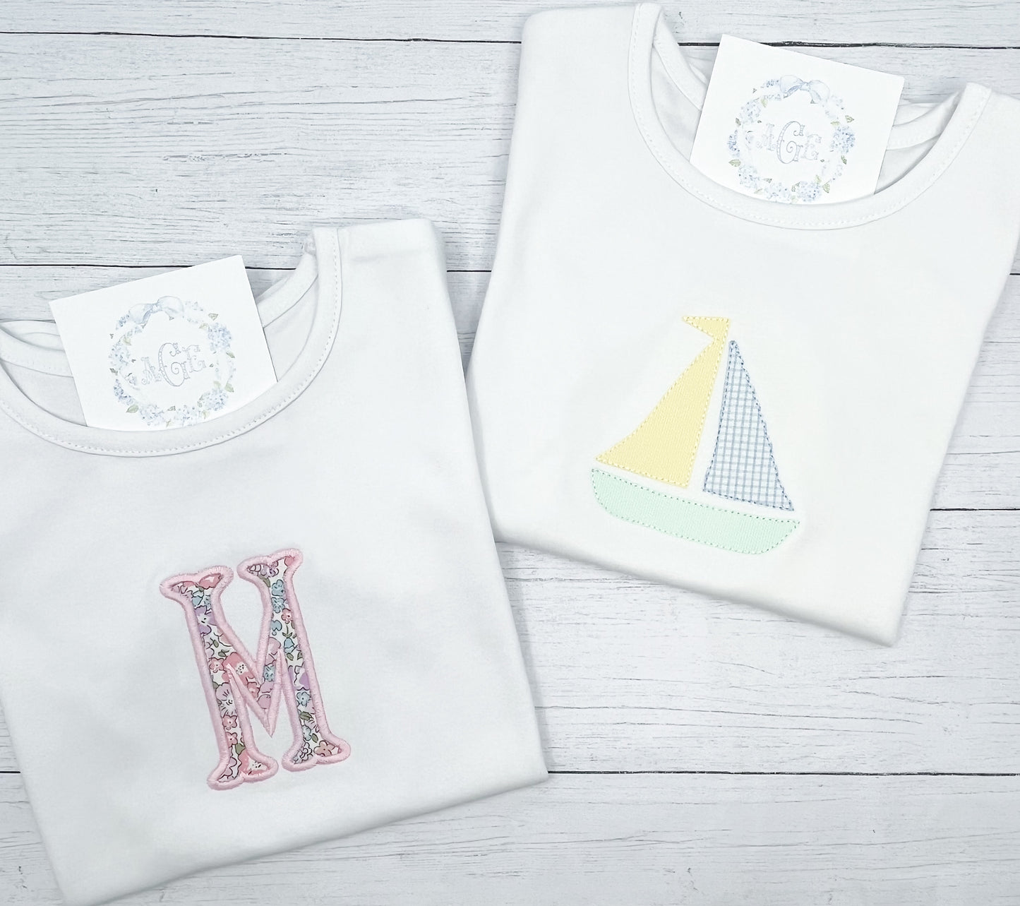 Sailboat appliqué tee