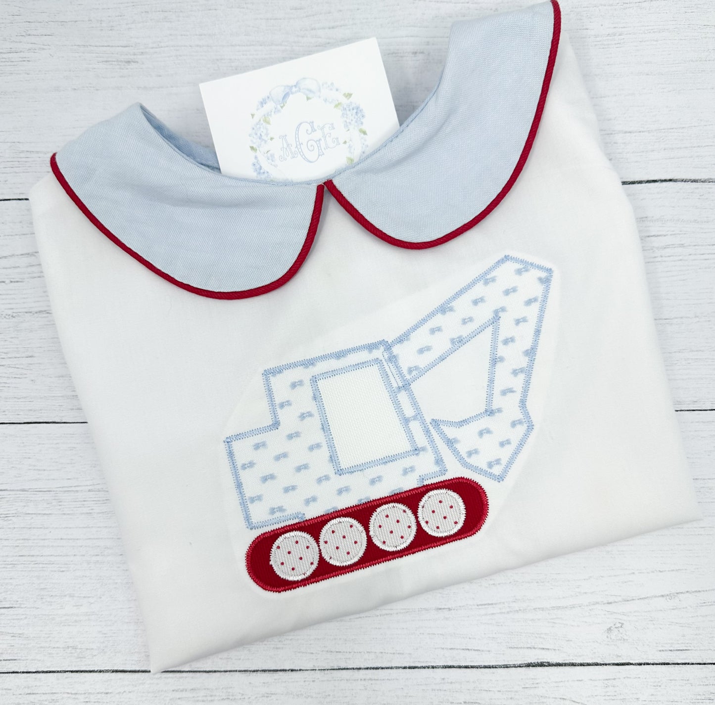 Excavator Appliqué Tee - long sleeves