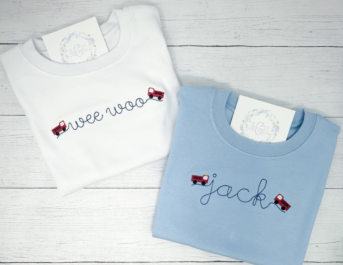Firetruck name tee