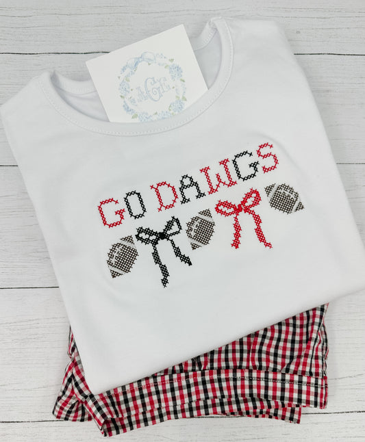 Bows and Football Team Name tee