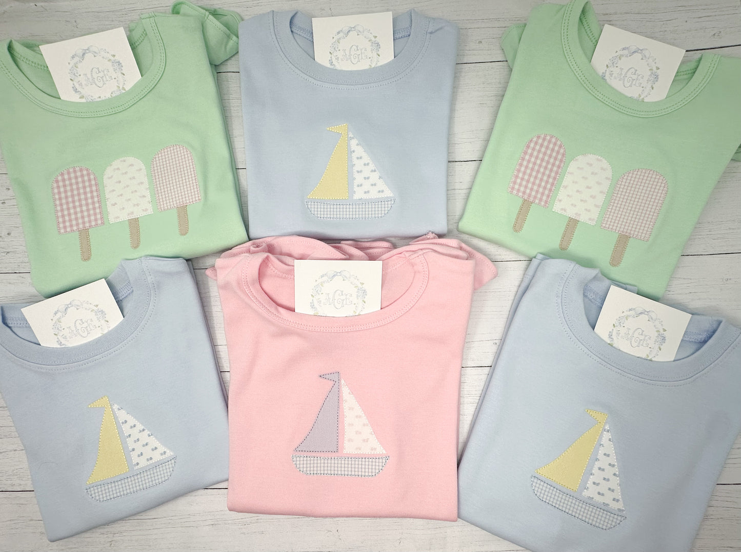 Sailboat appliqué tee