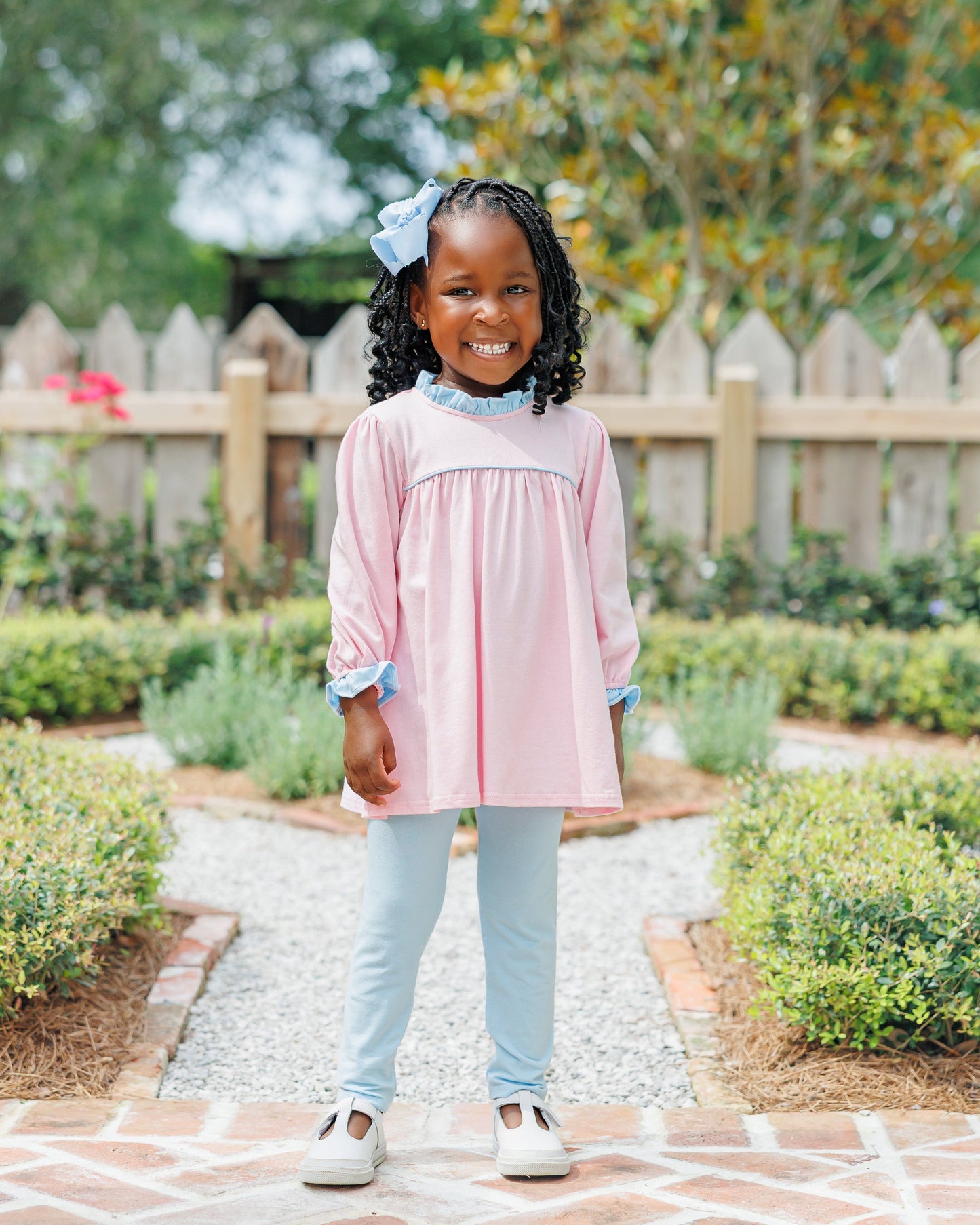 Annie Pants Set - light pink/light blue