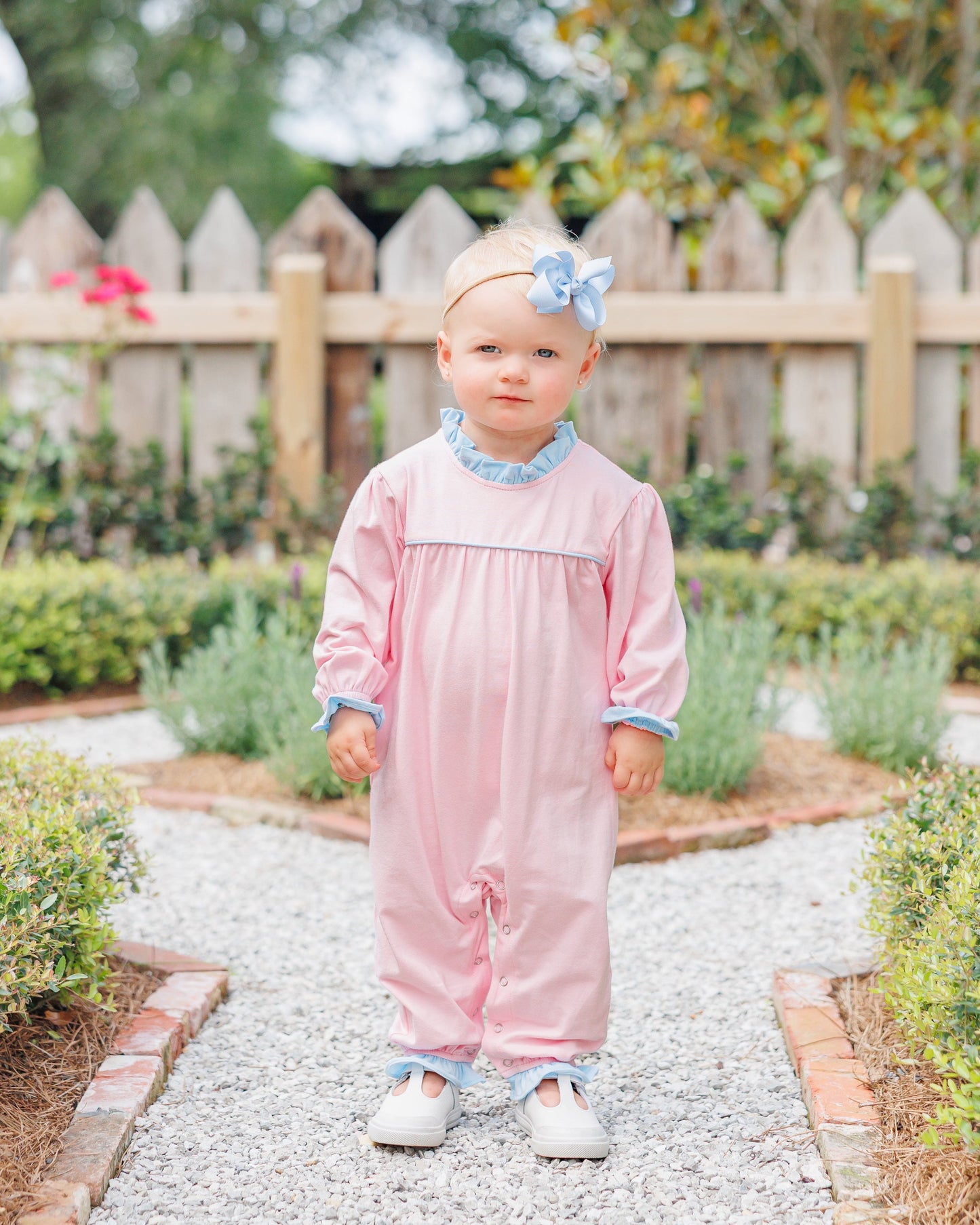 Annie Romper - Light Pink/Light Blue