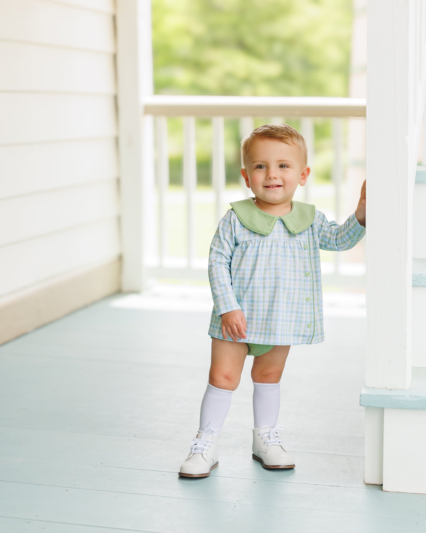 Basin Plaid Liam Diaper Set