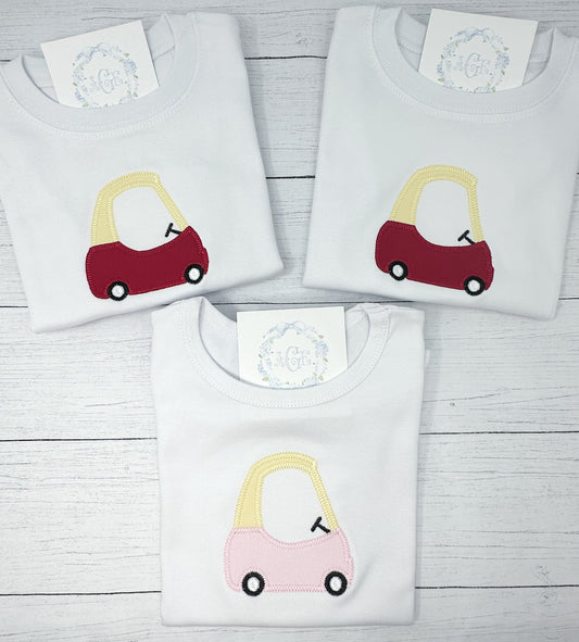 Cozy Coupe Appliqué Tee - long sleeves