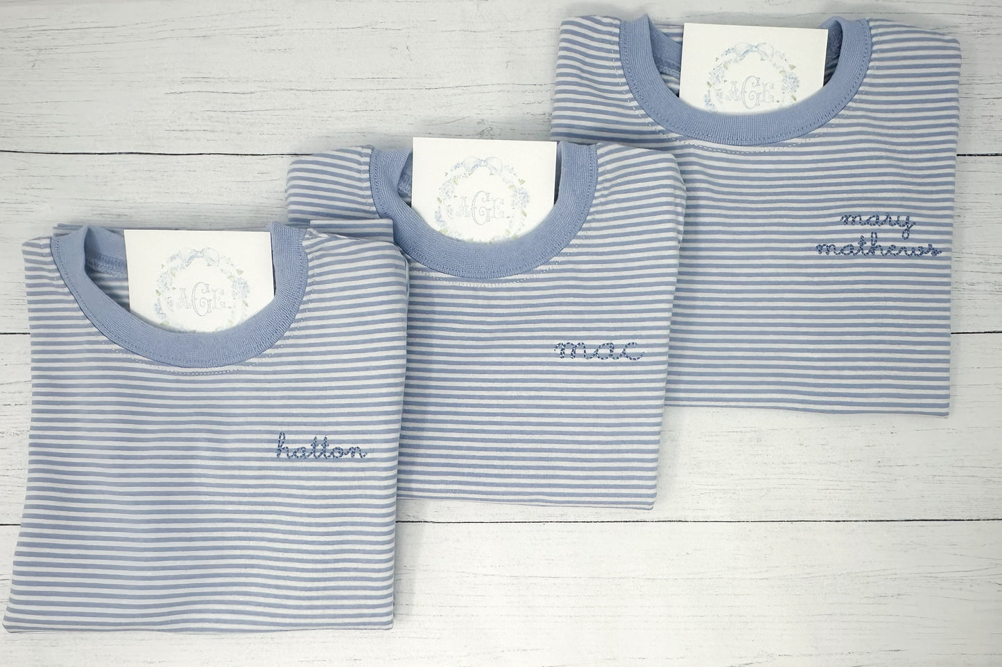 Stripe tees with minis