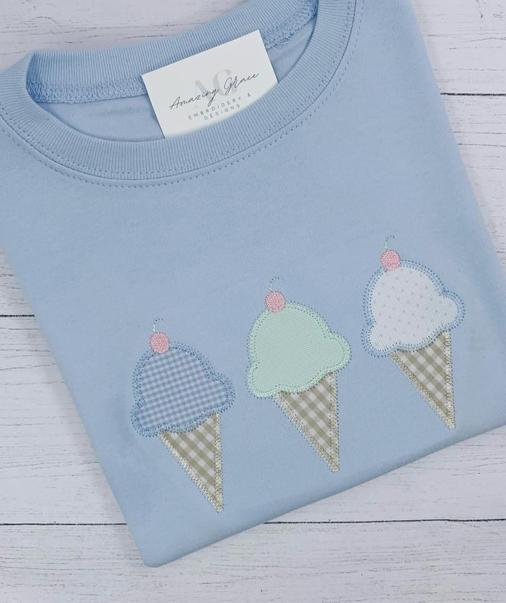 Ice Cream Appliqué Tee