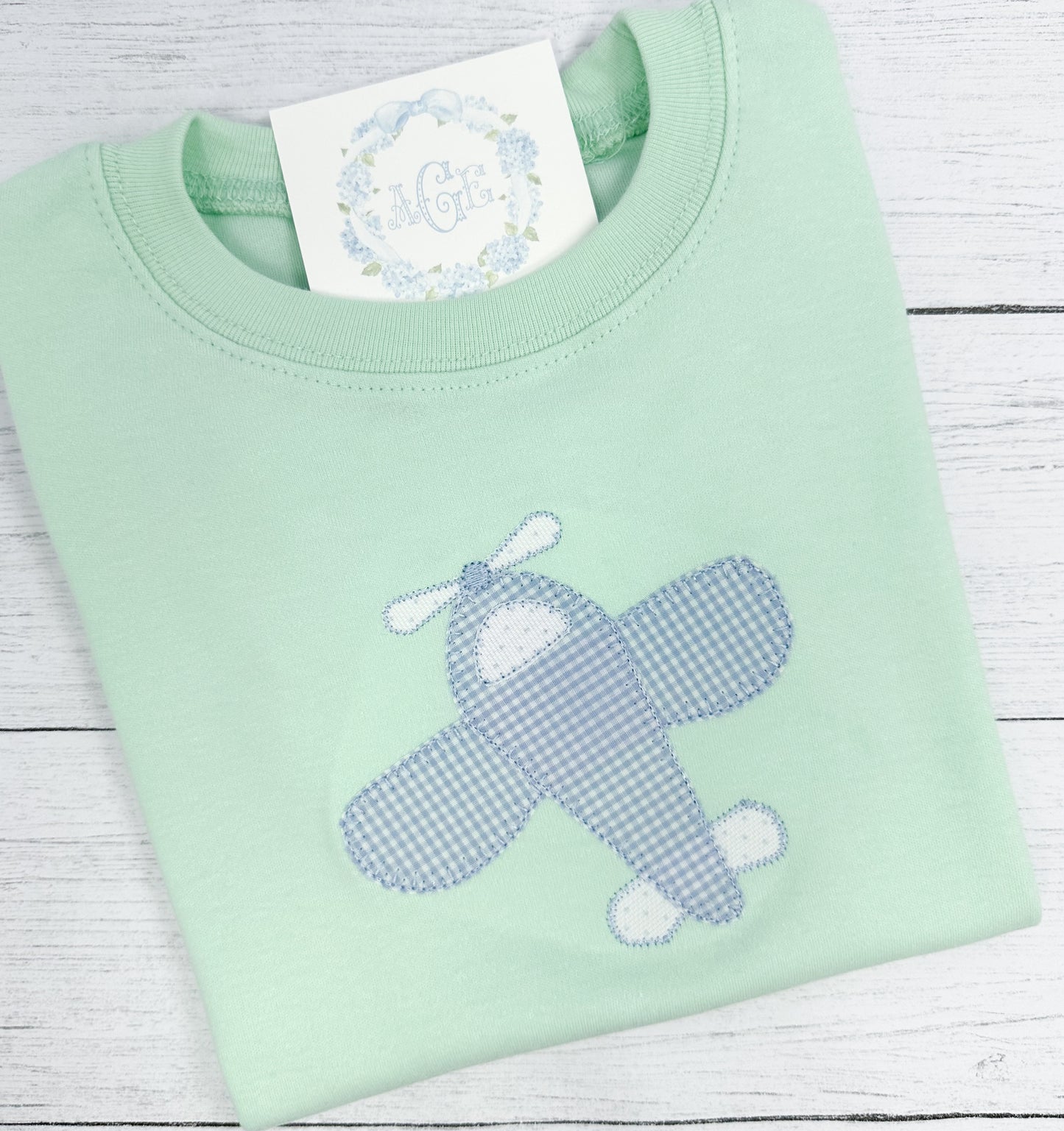 Airplane appliqué tee