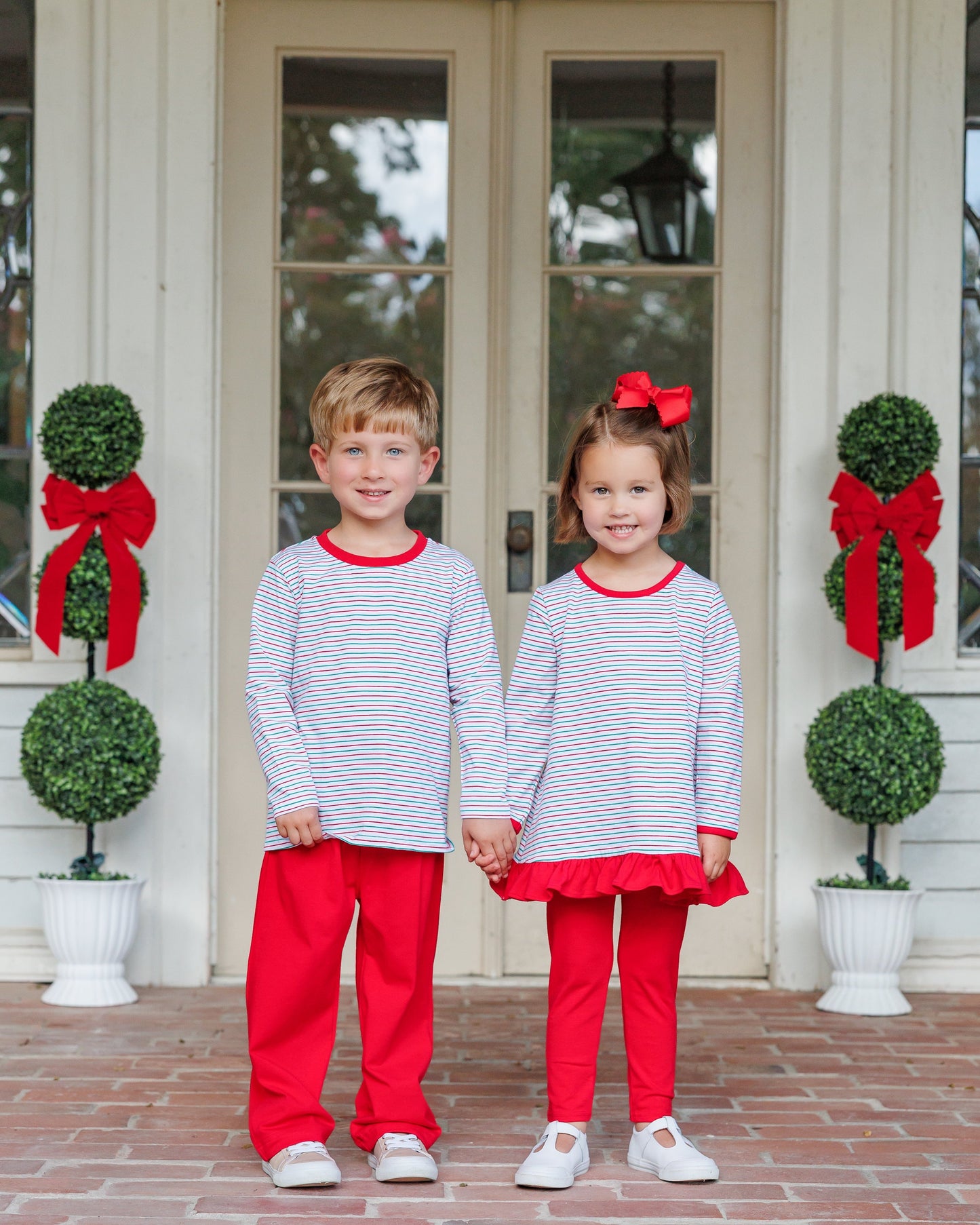 Christmas Candy Stripe Ava Pants Set