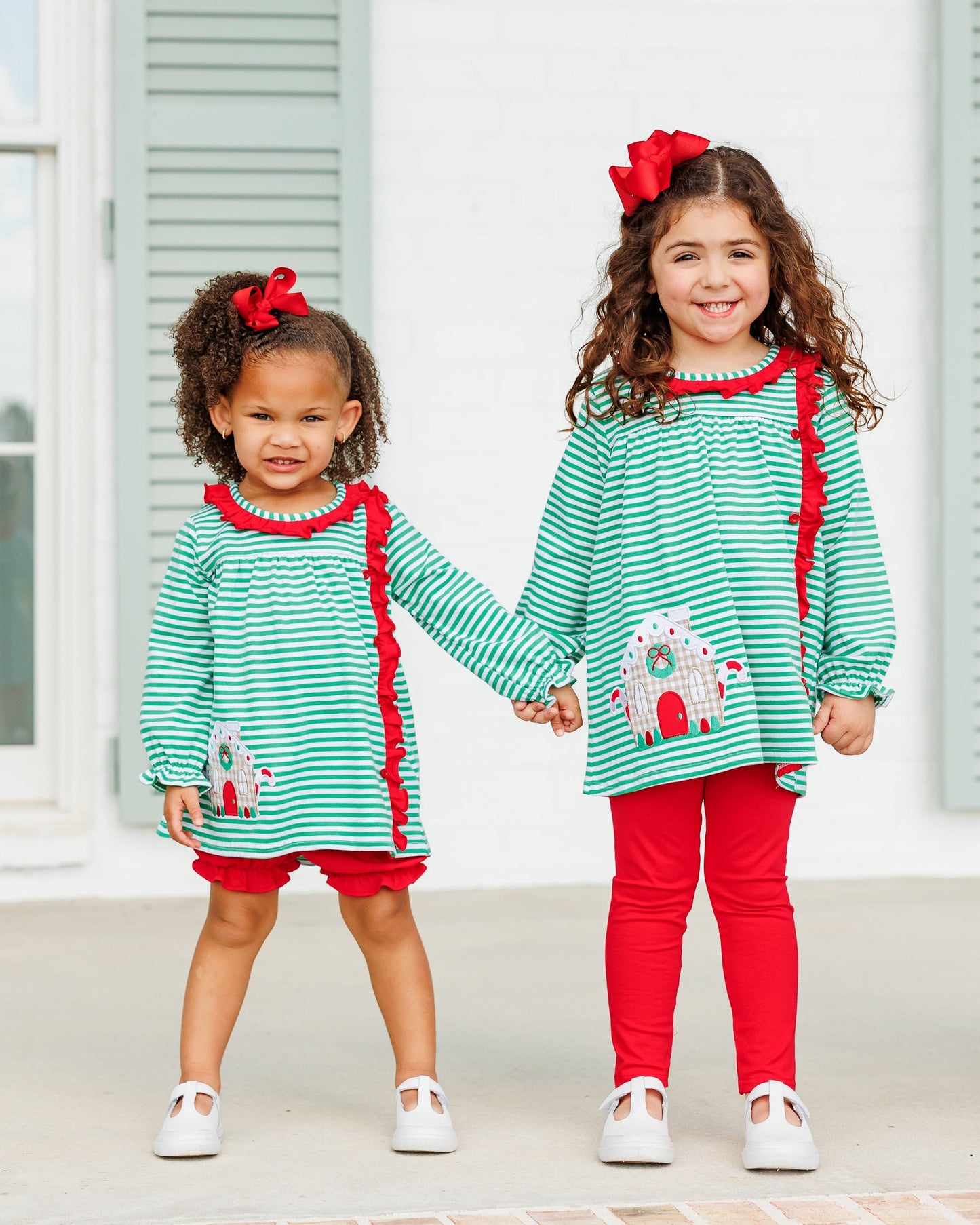Christmas Cottage Ruffle Bloomer Set