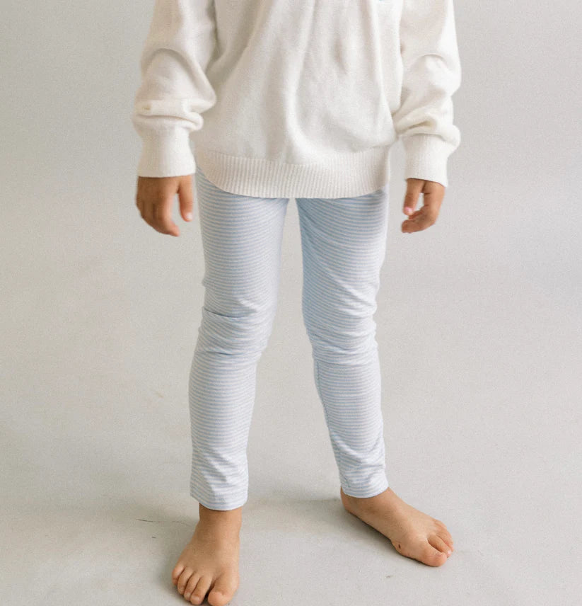 Knit Cotton Stripe Leggings