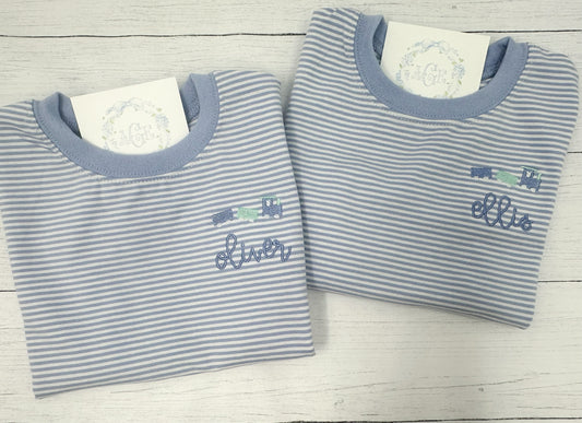 Stripe tees with minis