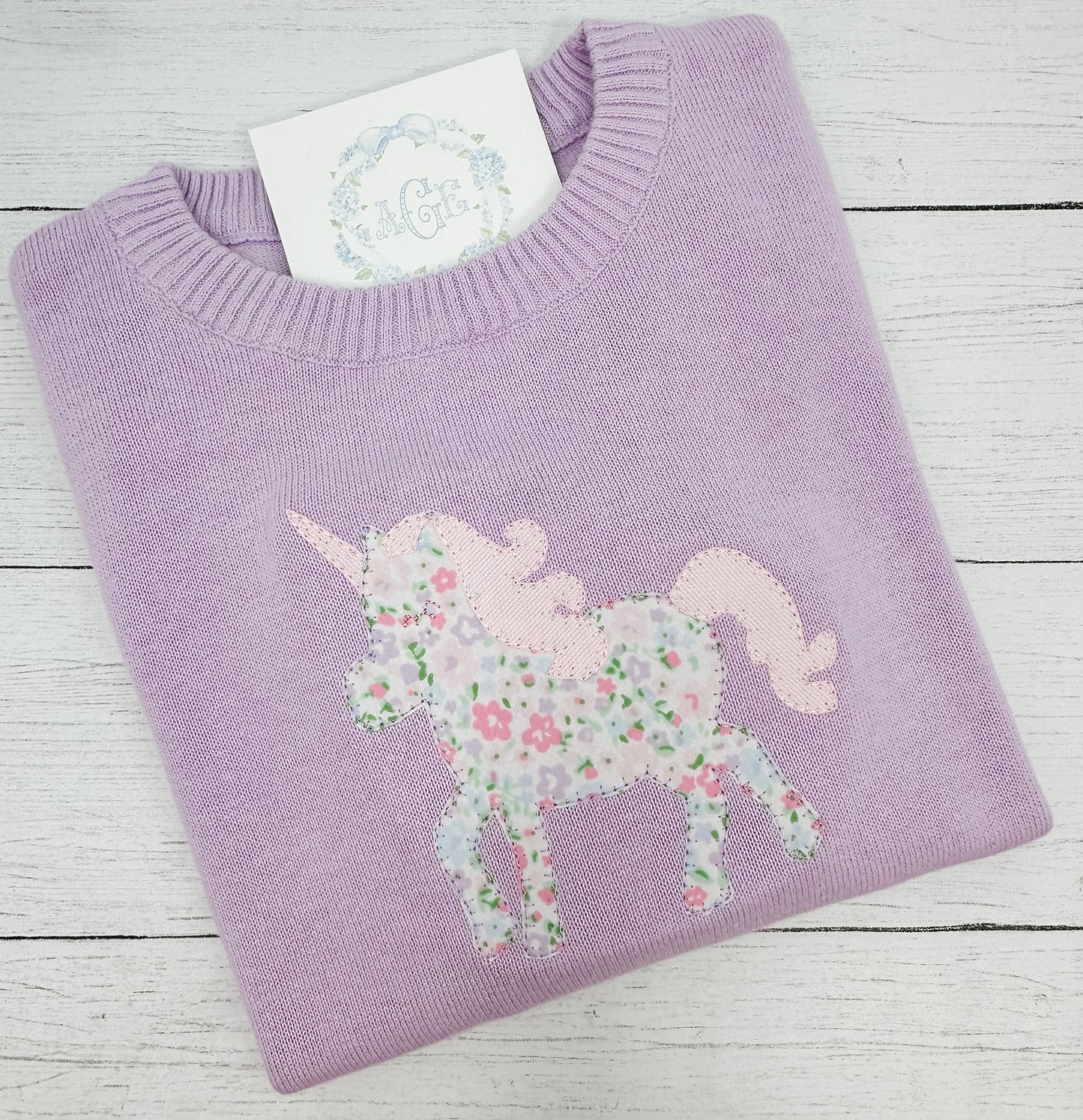 Unicorn appliqué tee
