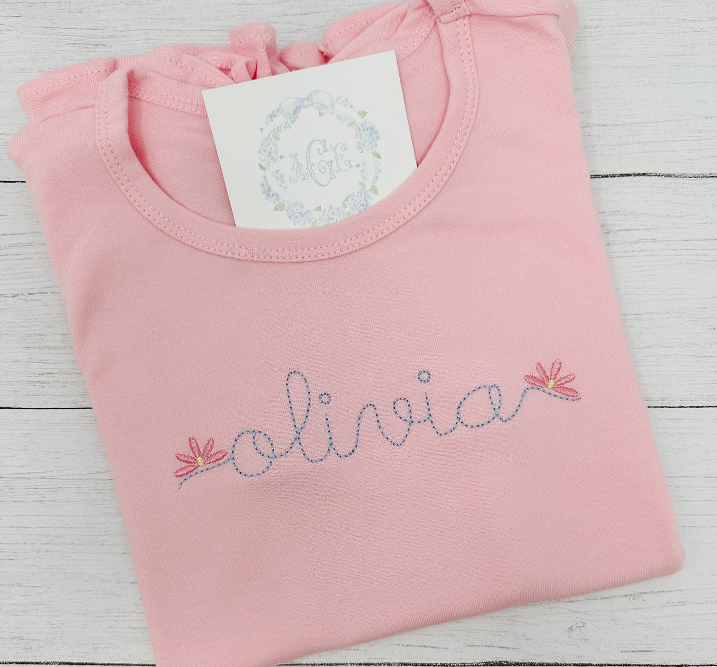 Floral name tee
