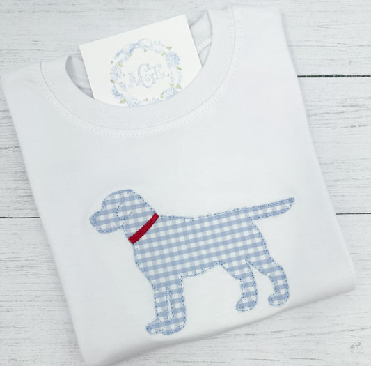Puppy appliqué tee - long sleeves