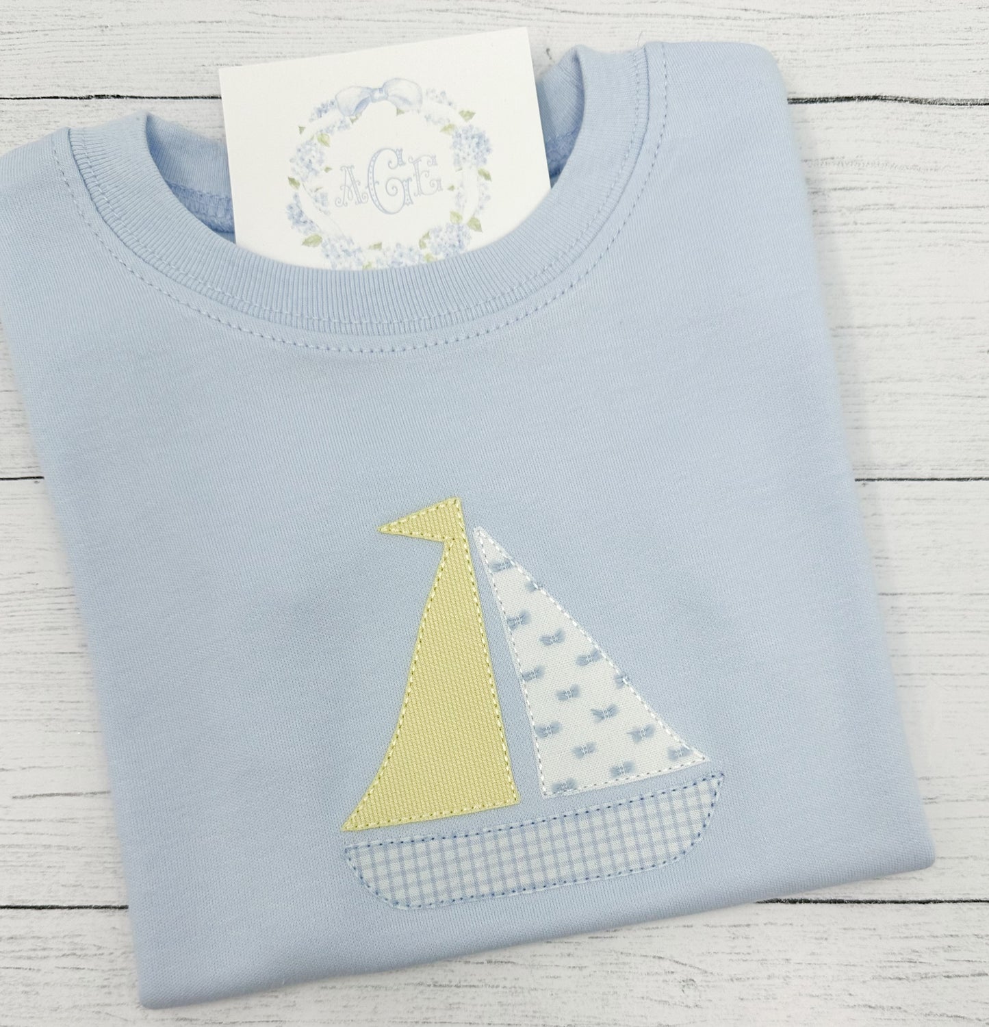 Sailboat appliqué tee