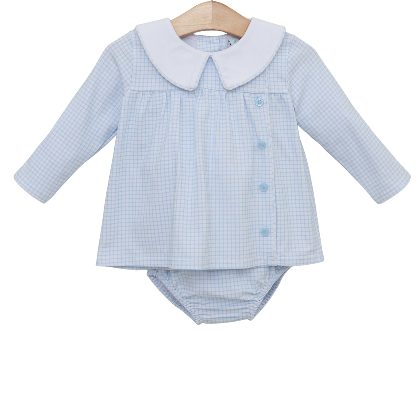 Liam Diaper Set - light blue windowpane