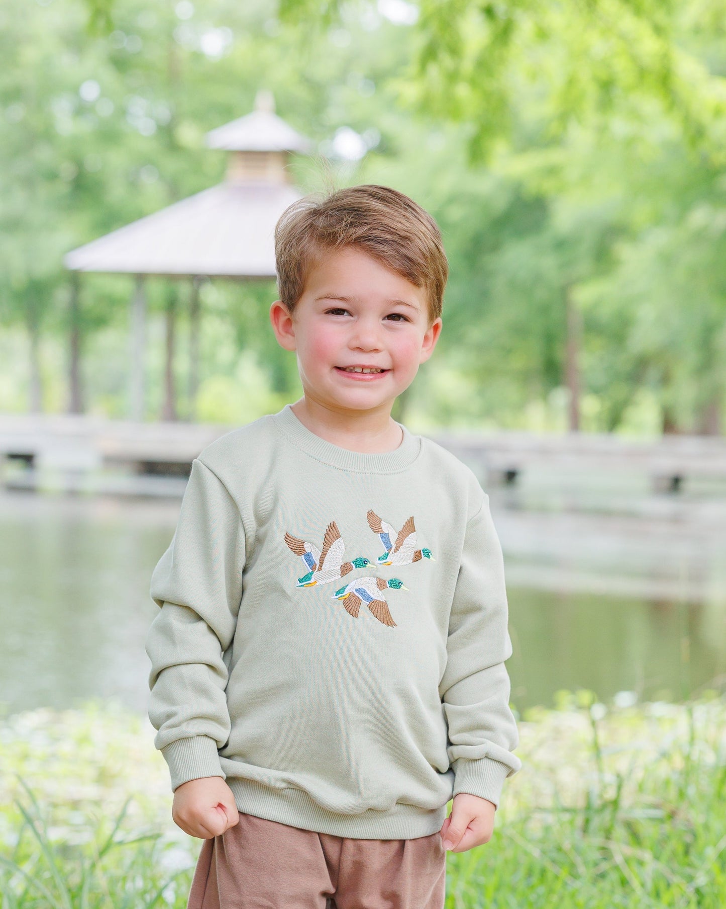 Mallard Trio french terry pullover