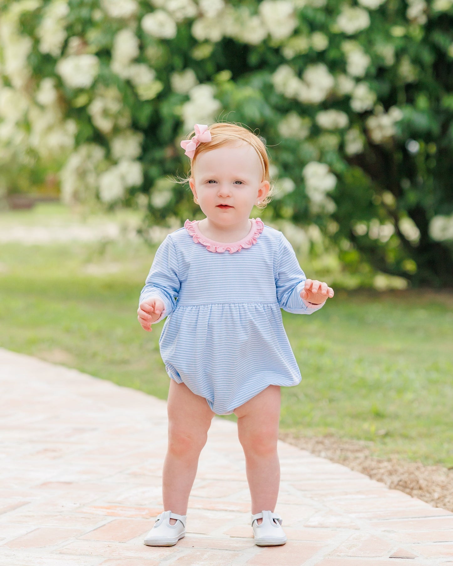 Sadie Bubble - light blue stripe/light pink