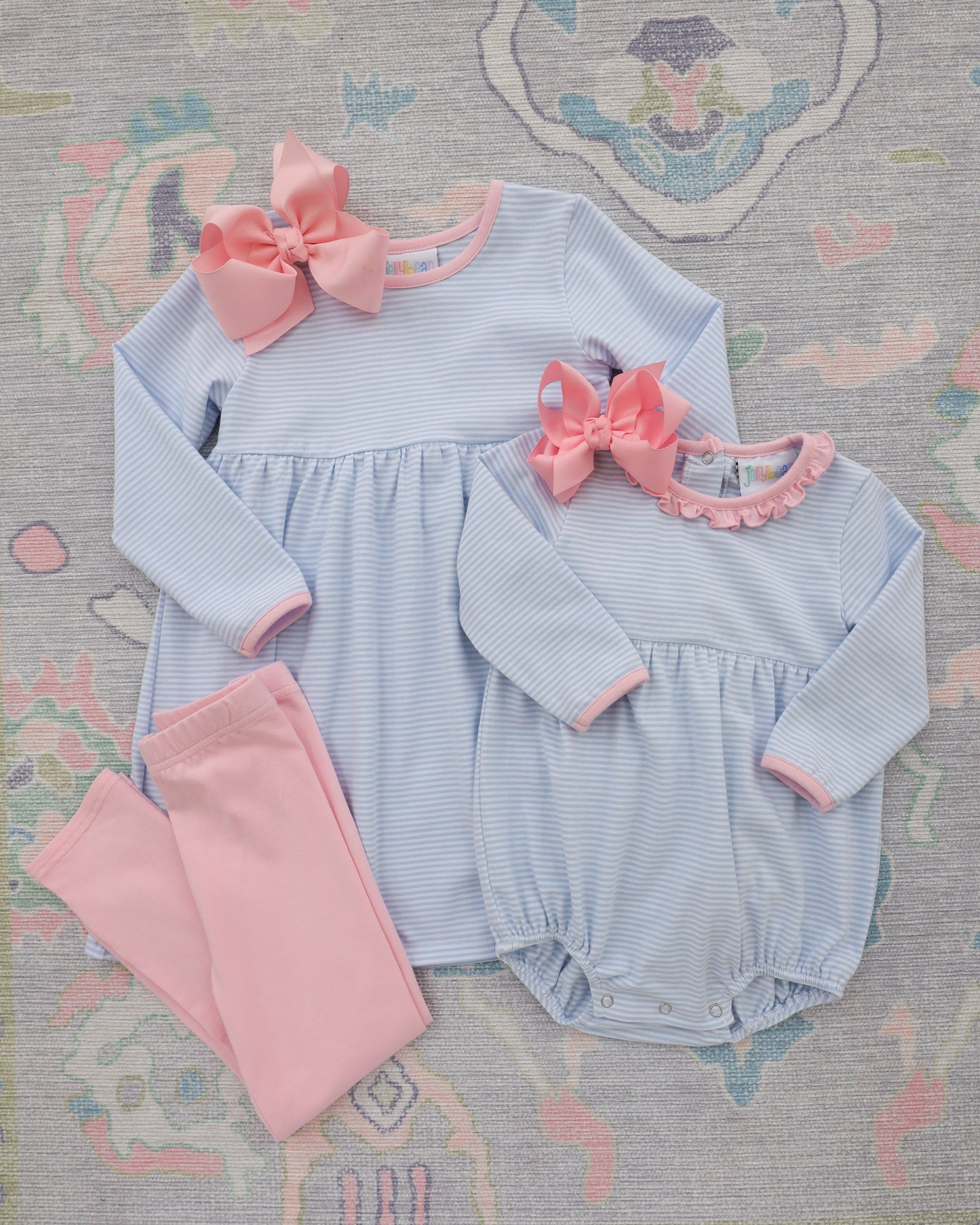 Sadie Bubble - light blue stripe/light pink