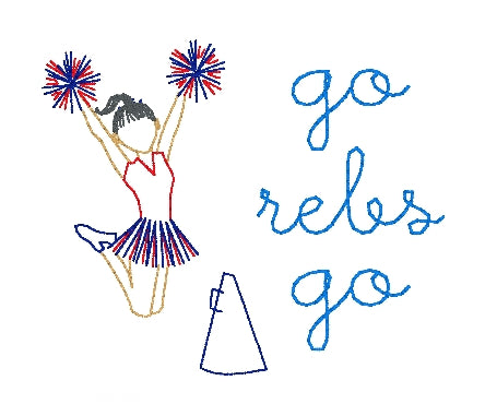 Football Spirit tee - cheerleader